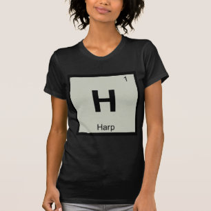 H - Harfen-Musik-Chemie-Periodensystem-Symbol T-Shirt