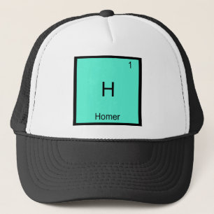 H - Homer Lustiges Chemie-Element-Symbol T-Shirt Truckerkappe