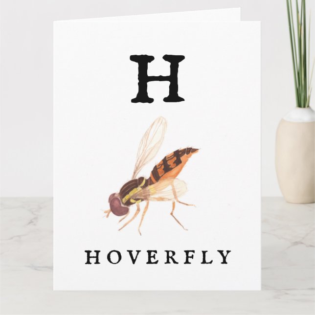 "H" Hoverfly Faltenkarte Karte (Vorderseite)