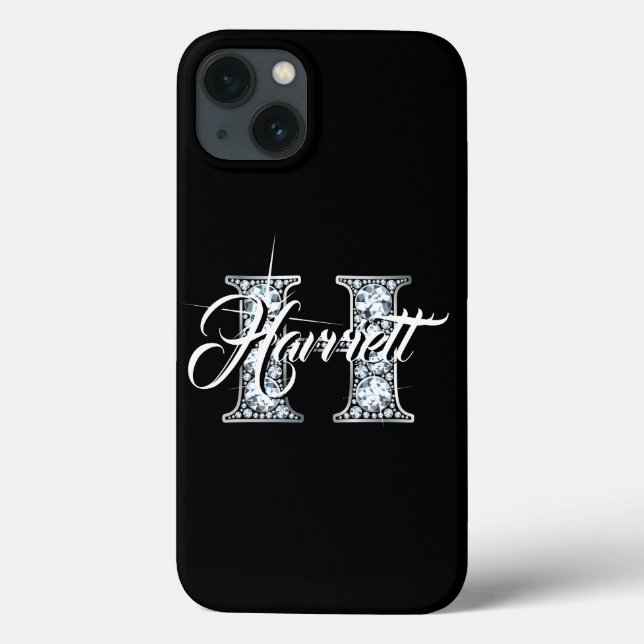 H Imitate Diamantblende Monogramm Case-Mate iPhone Hülle (Rückseite)