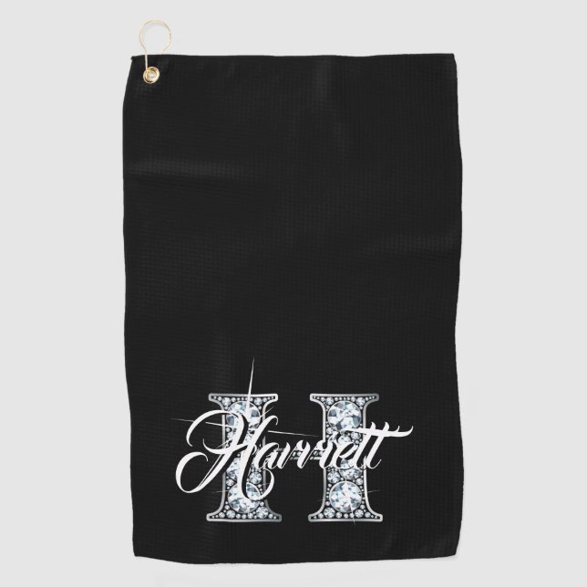 H Imitate Diamond Monogram Golfhandtuch (Vorderseite)