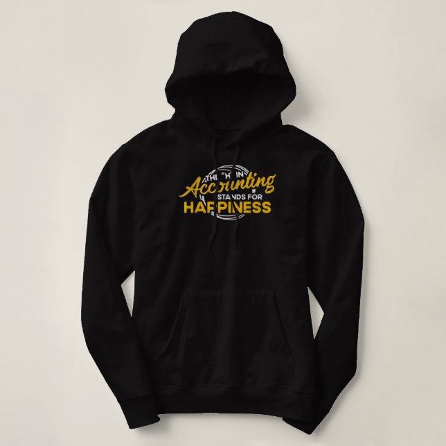H in der Buchführung steht für glückliche Buchhalt Hoodie (Design vorne)