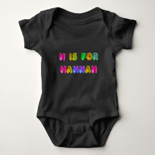 H ist für Hannah Design - Leckerei Sie selbst oder Baby Strampler