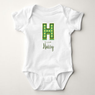H ist für Harry (oder Custom H name) Hollywood Lig Baby Strampler