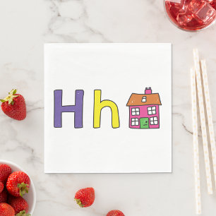 H ist für Hauspapier Napkins Serviette