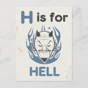 H ist für Hell Postkarte