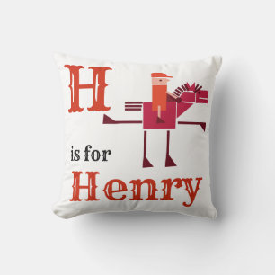 H ist für Henry Babyjunge Kissen