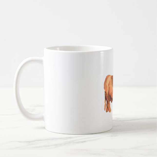 H ist für Highland Cow Kaffeetasse (Links)