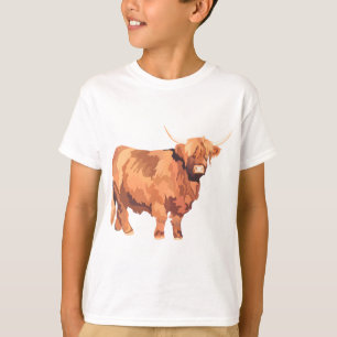 H ist für Highland Cow T-Shirt