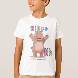 "H ist für Hippo" Alphabet T-Shirt - jeden Tag wac