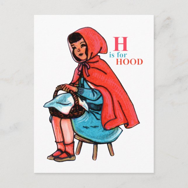 'H' ist für Hood Postkarte (Vorderseite)