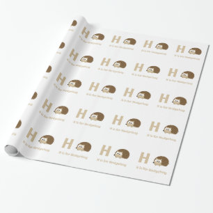 H ist für Igel Geschenkpapier