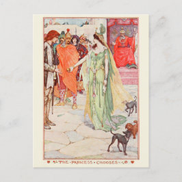 H J Ford Vintag Illustration Die Prinzessin wählt Postkarte