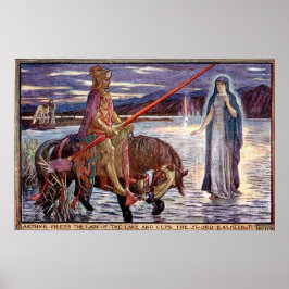 H J Ford Vintag Illustration King Arthur Poster