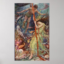 H J Ford Vintag Illustration Sea Maiden