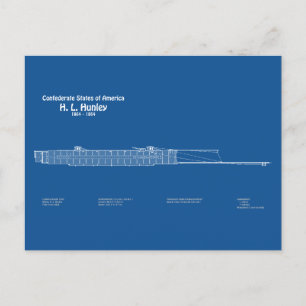 H. L. Hunley - Pläne für Schiffskonzepte ABD Postkarte