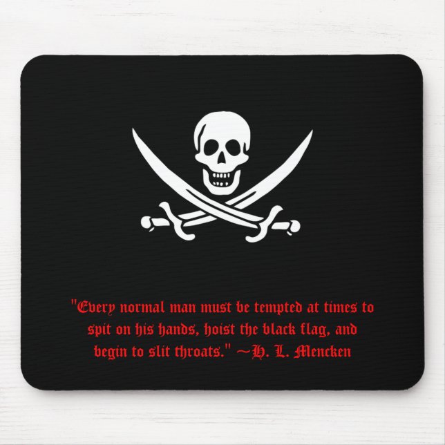 H.L. Mencken Pirate Mousepad (Vorne)