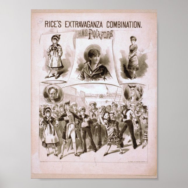 H.M.S. Pinaore Vintag Theater Poster (Vorne)
