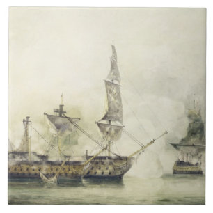 H.M.S. Sieg bei der Schlacht von Trafalgar 1805 ( Fliese
