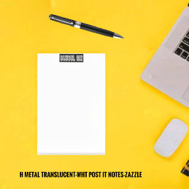 H. Metal Translucent-wht Post-it Klebezettel