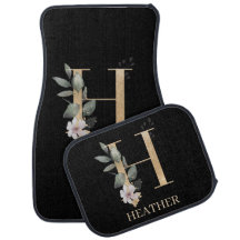 H Monogramm Floral Personalisiert