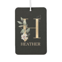 H Monogramm Floral Personalisiert