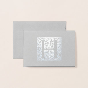 H Monogramm Folienkarte