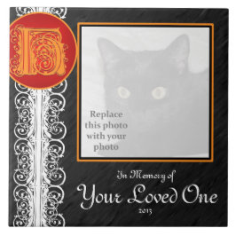 H Monogramm "In Gedächtnis deines Liebsten" Tile Fliese