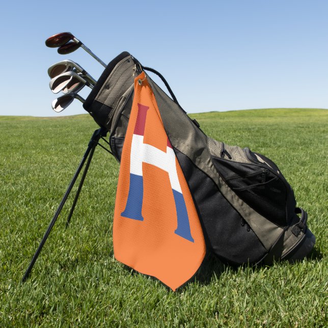H Monogramm überlagert auf NLD-Flagge auf oder Gtc Golfhandtuch (Gras)