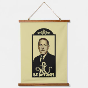 H.P. Lovecraft Fan Festival Wandteppich Mit Holzrahmen