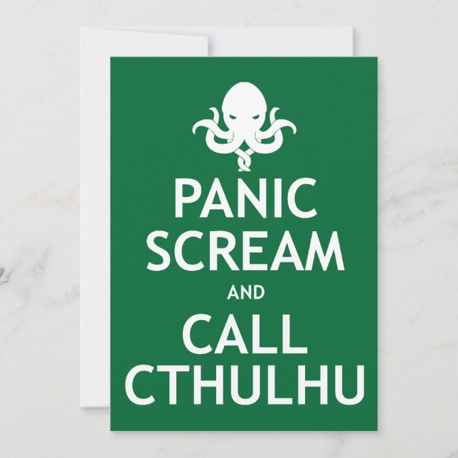 H.P. Lovecraft-Party Einladungen - Call Cthulhu (Vorderseite)