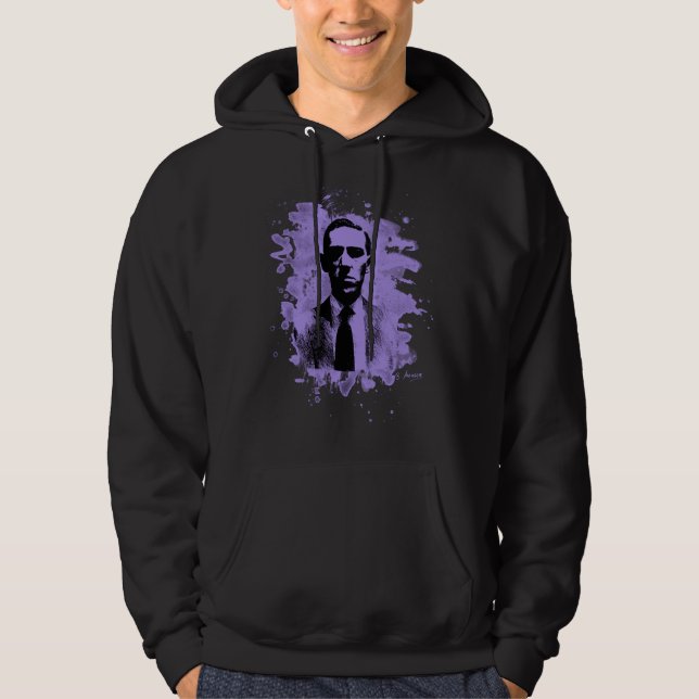 H. P. Lovecraft Tribute (violet) Hoodie (Vorderseite)