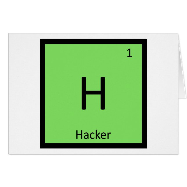 H - Periodische Tabelle der Hacker Computer Chemis (Vorderseite (Horizontal))