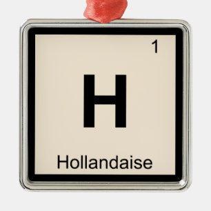 H - Periodische Übersicht über die Chemie in Holla Silbernes Ornament