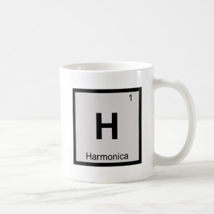 H - Periodischer Tisch der Harmonica Music Chemist Kaffeetasse