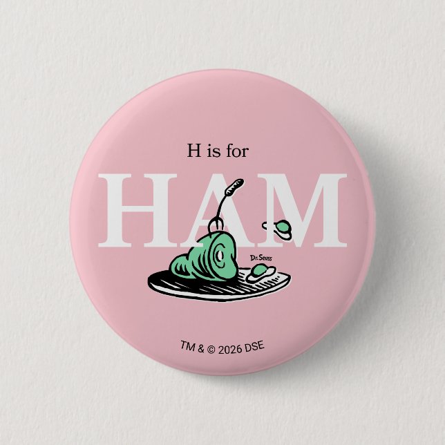 "H steht für HAM" | Alphabet-Design Button (Vorderseite)