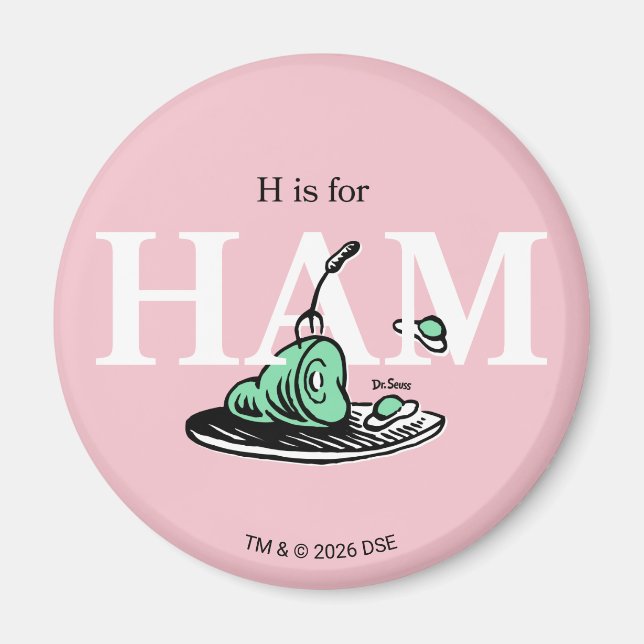 "H steht für HAM" | Alphabet-Design Magnet (Vorne)