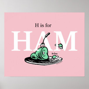 "H steht für HAM"   Alphabet-Design Poster