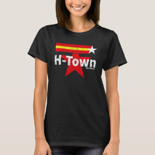 H Town Houston Texas The Big H Retro Sunset 1 T-Shirt