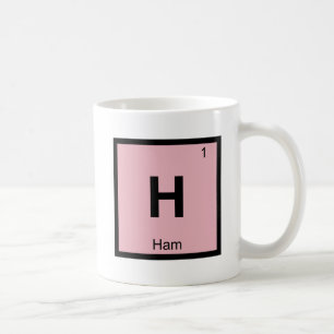 H - Wasserstoff Chemie Periodensystemsymbol Kaffeetasse