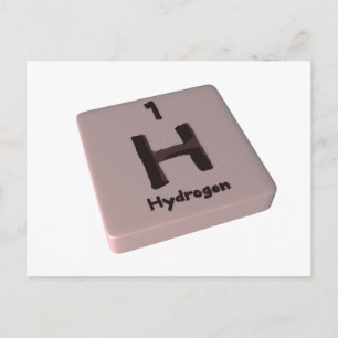 H Wasserstoff Postkarte