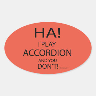 Ha Accordion Oval Aufkleber