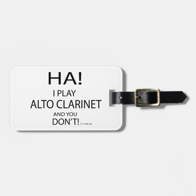 Ha Alto Clarinet Gepäckanhänger (Vorderseite horizontal)