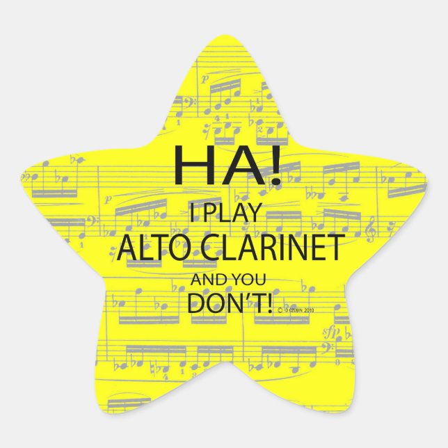 Ha Alto Clarinet Star Sticker (Vorderseite)