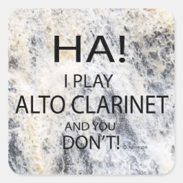 Ha Alto Klarinet Square Sticker