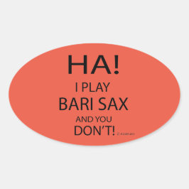 Ha Bari Sax Oval Sticker