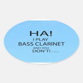Ha Bass Clarinet Oval Aufkleber