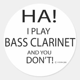 Ha Bass Clarinet Runder Aufkleber