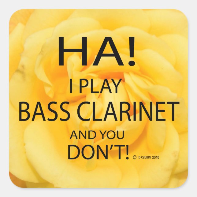 Ha Bass Klarinet Square Sticker (Vorderseite)