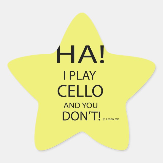 Ha Cello Star Sticker (Vorderseite)